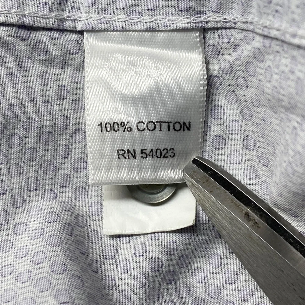 BANANA REPUBLIC 100% Cotton Lavender Print‎ Dress Shirt, Size Medium